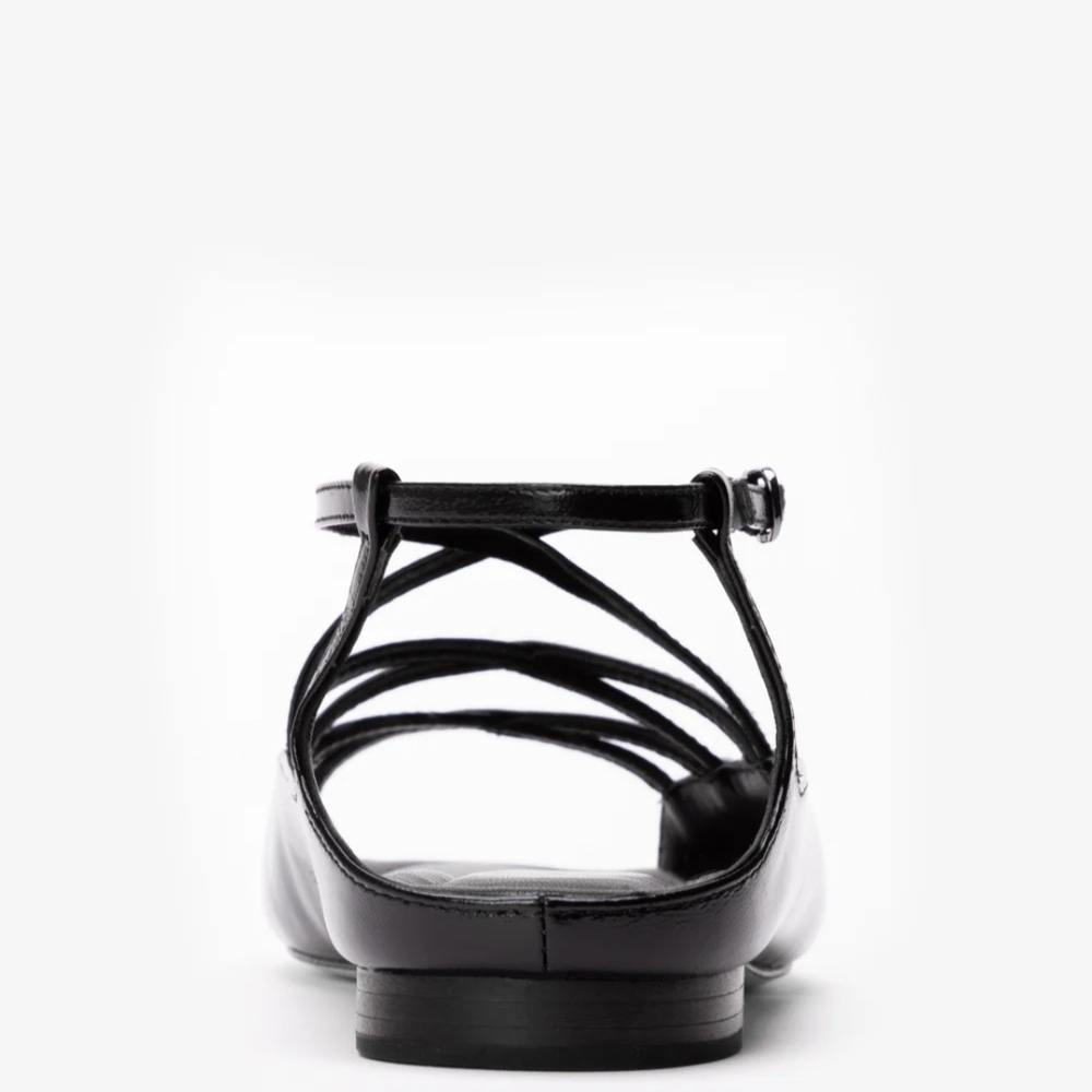 Elegant Black Women's Strappy Flats
